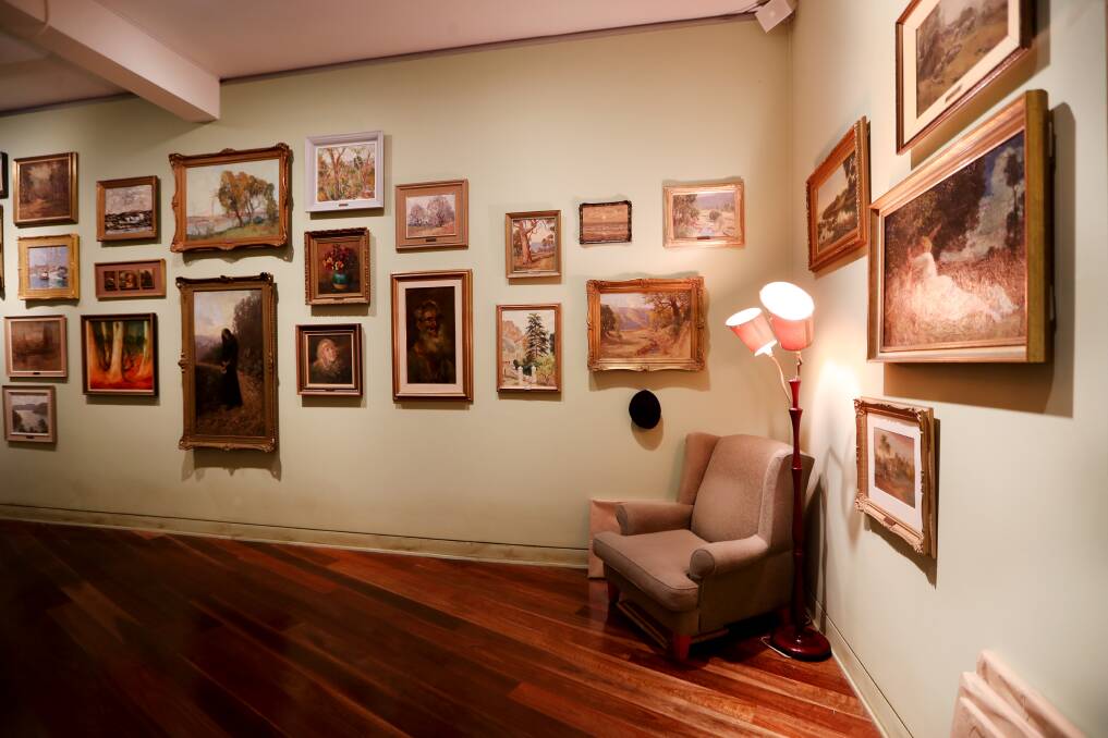 A 2018 exhibition titled The Gift, honoured the life of their major benefactor Bronious "Bob" Sredersas at Wollongong Art Gallery, including a replication of the man's Cringila home. Picture: Sylvia Liber