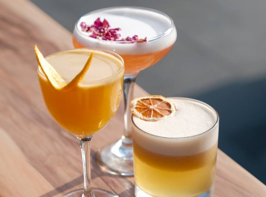 Sakura Bloom, Bumblebee and Orange Delight from Lux Bistro Bar. Picture: Supplied
