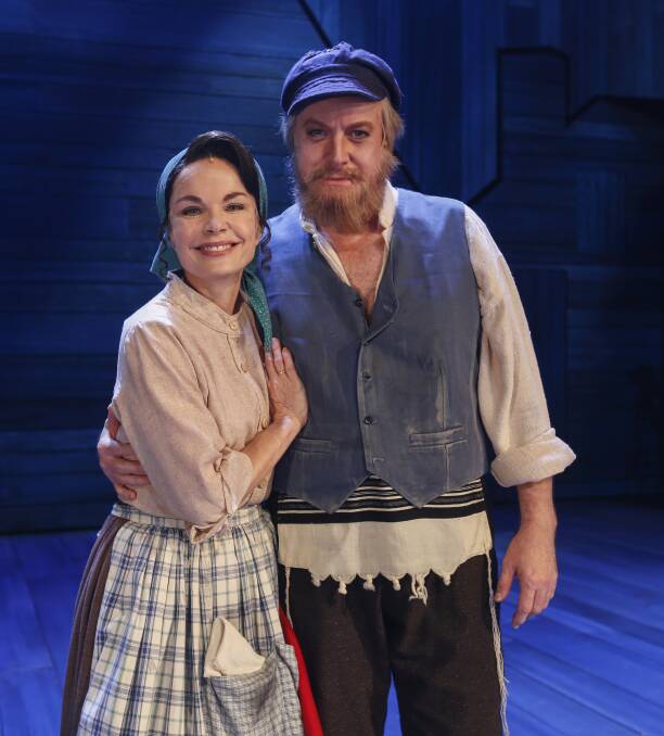 A memorable echo of a classic role: Anthony Warlow as Tevye the Milkman in Fiddler on the Roof. Sigrid Thornton plays Tevye's wife Golde. Picture: Adrianne Harrowfield