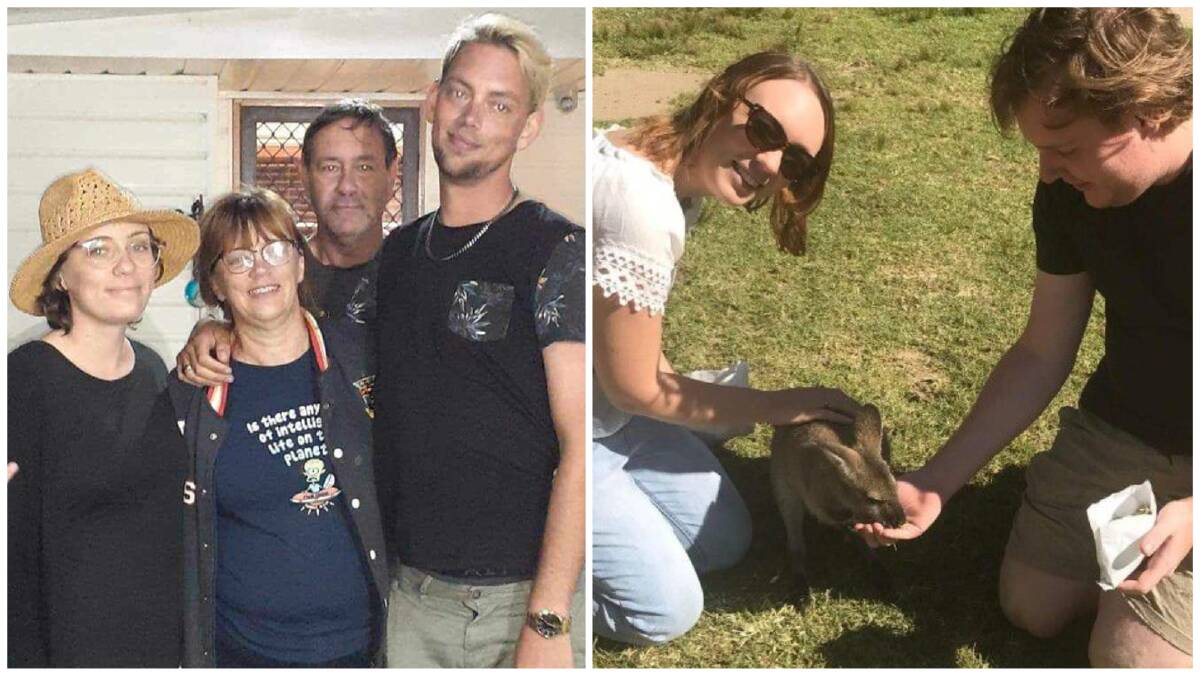 LEFT - Natasha Lukic with her mother Jo Leglise, her father Dad and brother Christan. RIGHT - Natasha and husband Nick Lukic. Pictures: Supplied