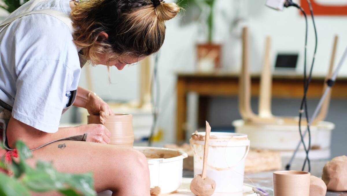 Owner of Clay Wollongong Hannah Barclay fell in love with pottery about 12 years ago. Picture: Supplied
