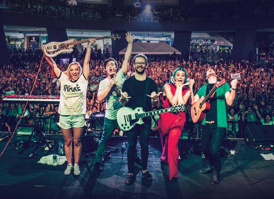 Pop band Sheppard (George second from left) made an exception to make Wollongong part of their national tour. Picture: Supplied