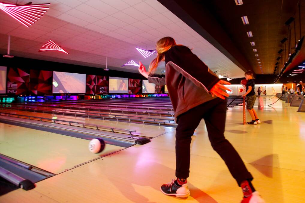 Ten pins and bowling balls are still very much part of the entertainment offering at the new Timezone and Zone Bowling. Picture: Anna Warr