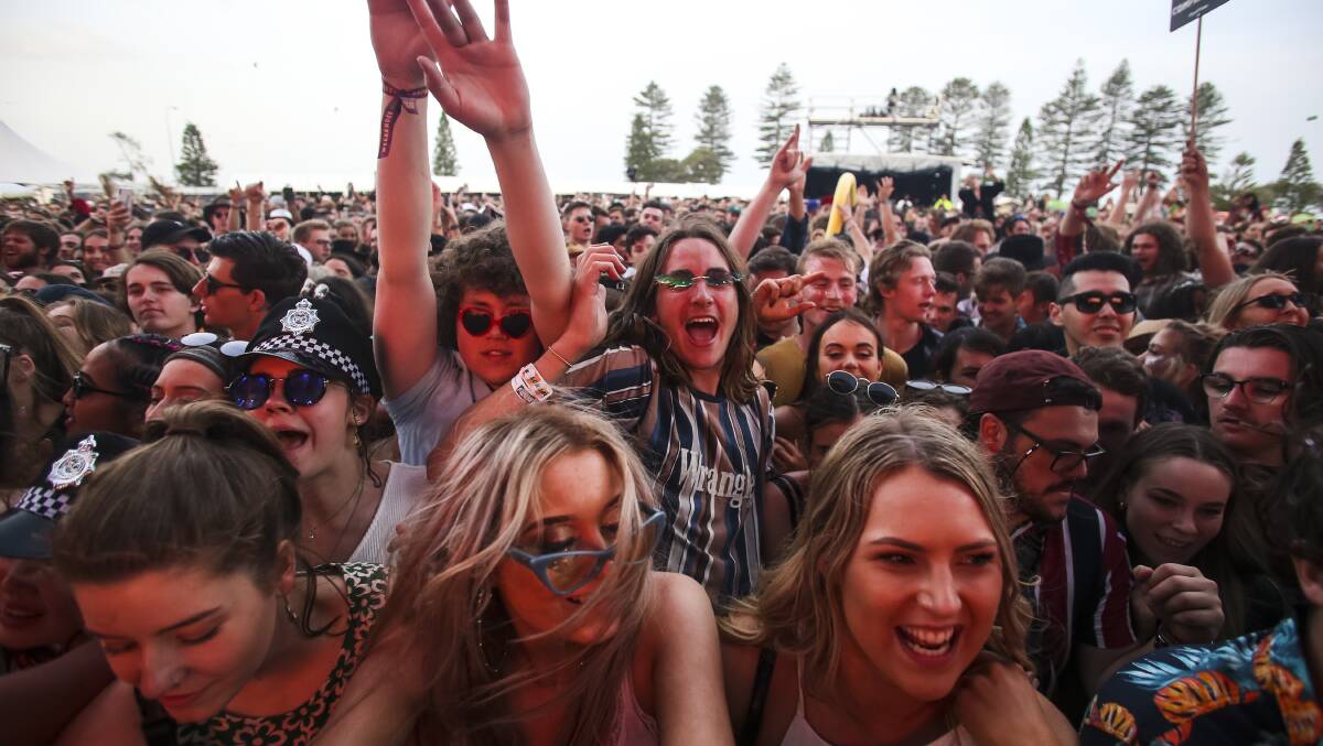 The Yours and Owls festival is Wollongong's premier music event, with thousands of punters attending each day of the two-part event (shown above in 2019). Picture: Anna Warr