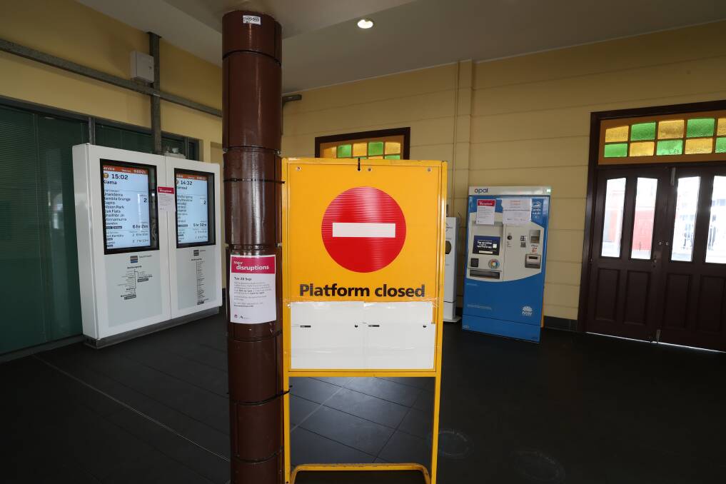 NOT ON: There wasn't a train in sight for hours at Wollongong station on Tuesday morning or early afternoon, but strike action was only for four hours. Picture: Robert Peet