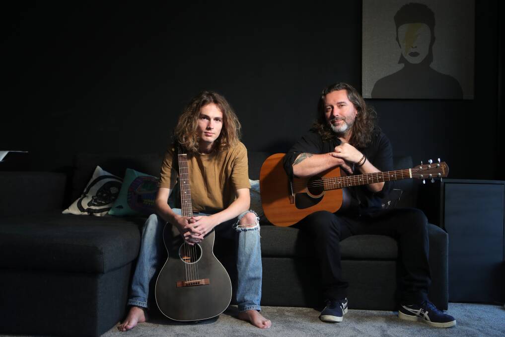 RISING STARS: Aodhan (Aidan Whitehall) has enlisted his dad Glenn Whitehall to play backup guitar on his upcoming Australian tour with Josh Pyke. Picture: Sylvia Liber