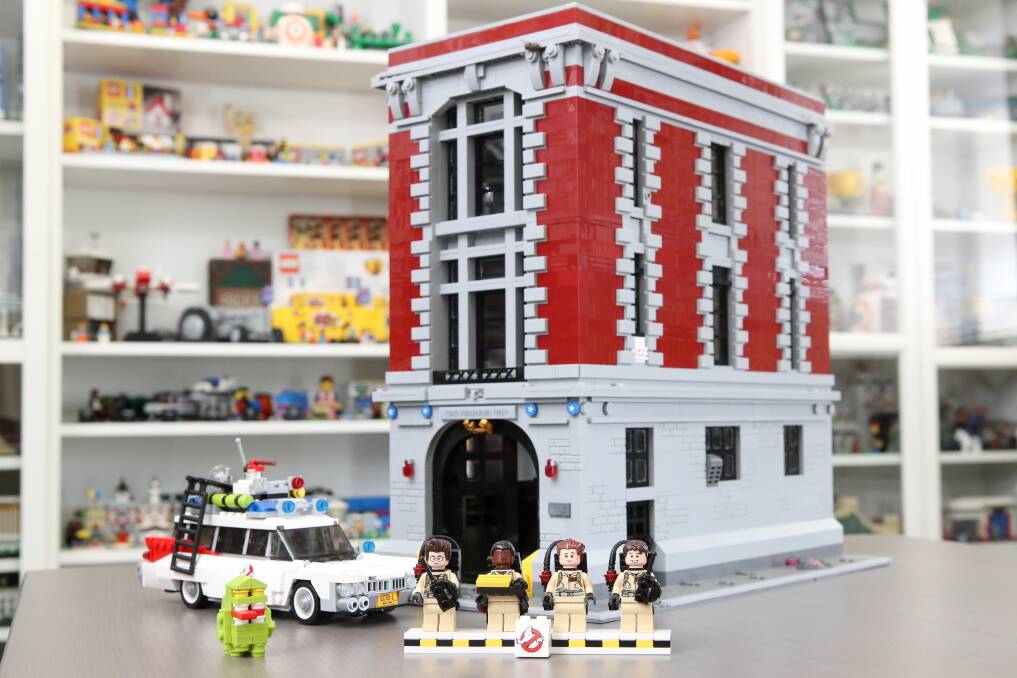 MERCURY WEEKENDER COLLECTORS Pic shows a model of the Ghostbusters. Part of Lego fan Graham Draper's collection. He only began his lego obsession a few years ago but has amassed a large collection. 12th of March 2019. Story: Desiree Savage. Photo: Adam McLean