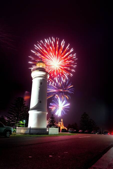 Kiama's lighthouse will be ignited with free fireworks this Saturday night. Picture: Destination Kiama