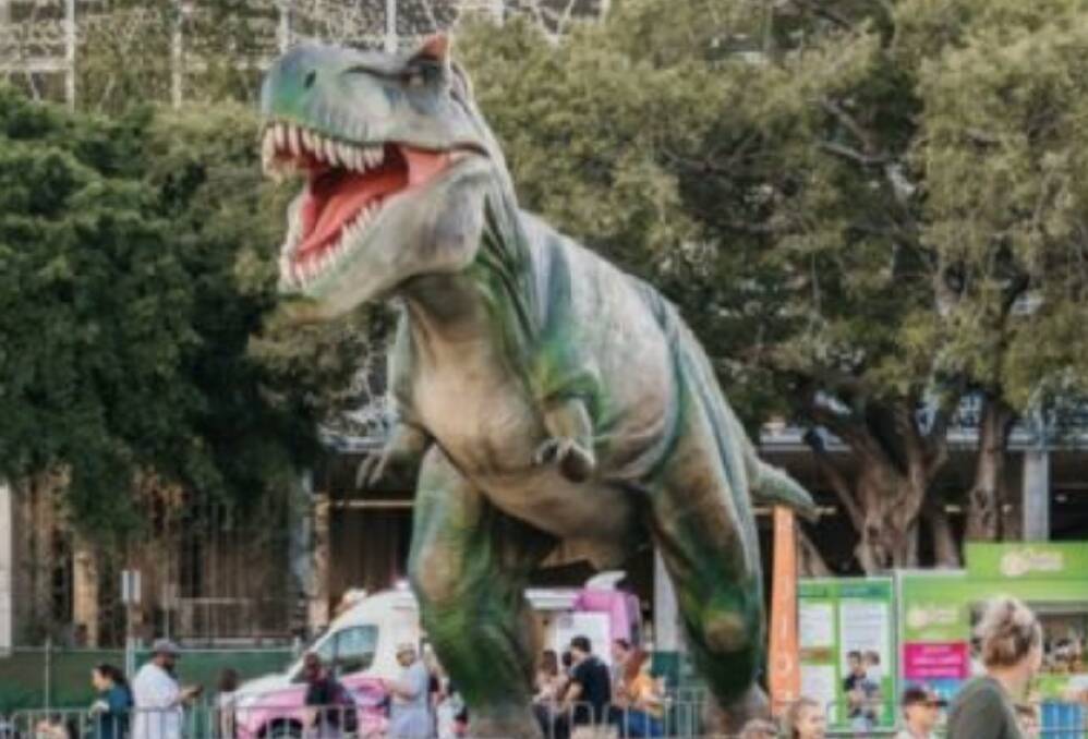 DOYOUTHINKHESAURUS: Tyrannosaurus Rex, as seen in one of the main publicity photos used by the Dinosaur Festival Australia in its advertising for an event on May 7 which never saw the light of day.