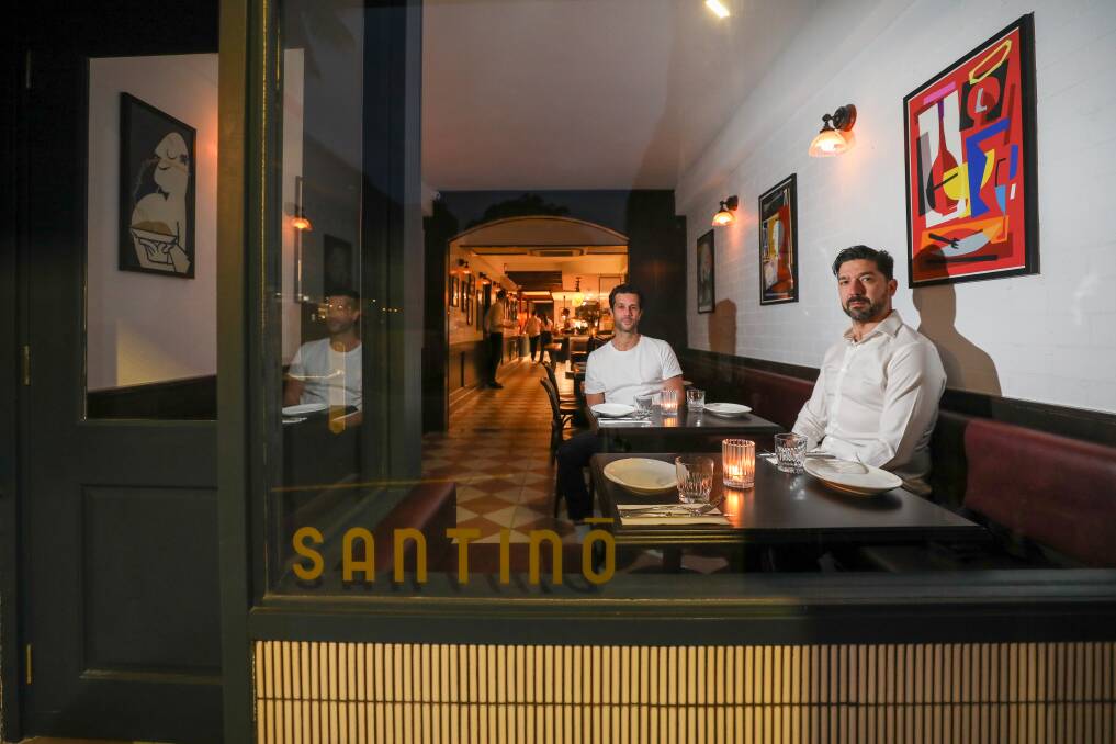 Brothers Kevin and Fred Duarte at Restaurant Santino which opened in Globe Lane in June. Picture: Adam McLean