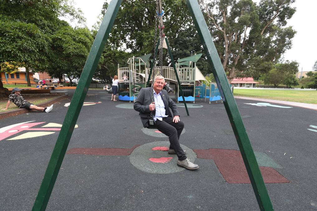 "The current playground is showing its age, as it's been at least 20 years since it was installed," says Kiama Mayor Neil Reilly of the playground at Hindmarsh Park. Picture by Robert Peet.