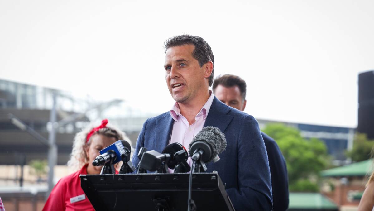 Labor's health spokesman and Shadow Minister for the Illawarra and South Coast Ryan Park at a press conference at the SCG on Saturday. Picture supplied.