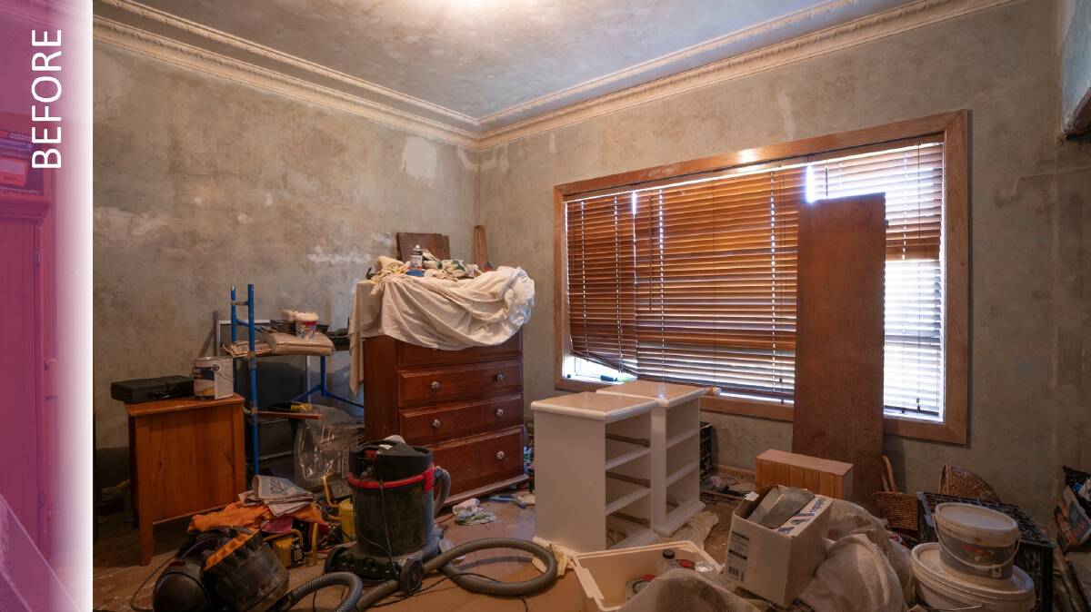 The master bedroom renovation had been sitting dormant for at least three years. Picture from Nine Network.