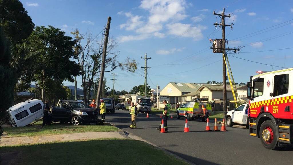 The driver tried to run away from the scene at Hamilton Street in Dapto, police say. Picture: Adam McLean