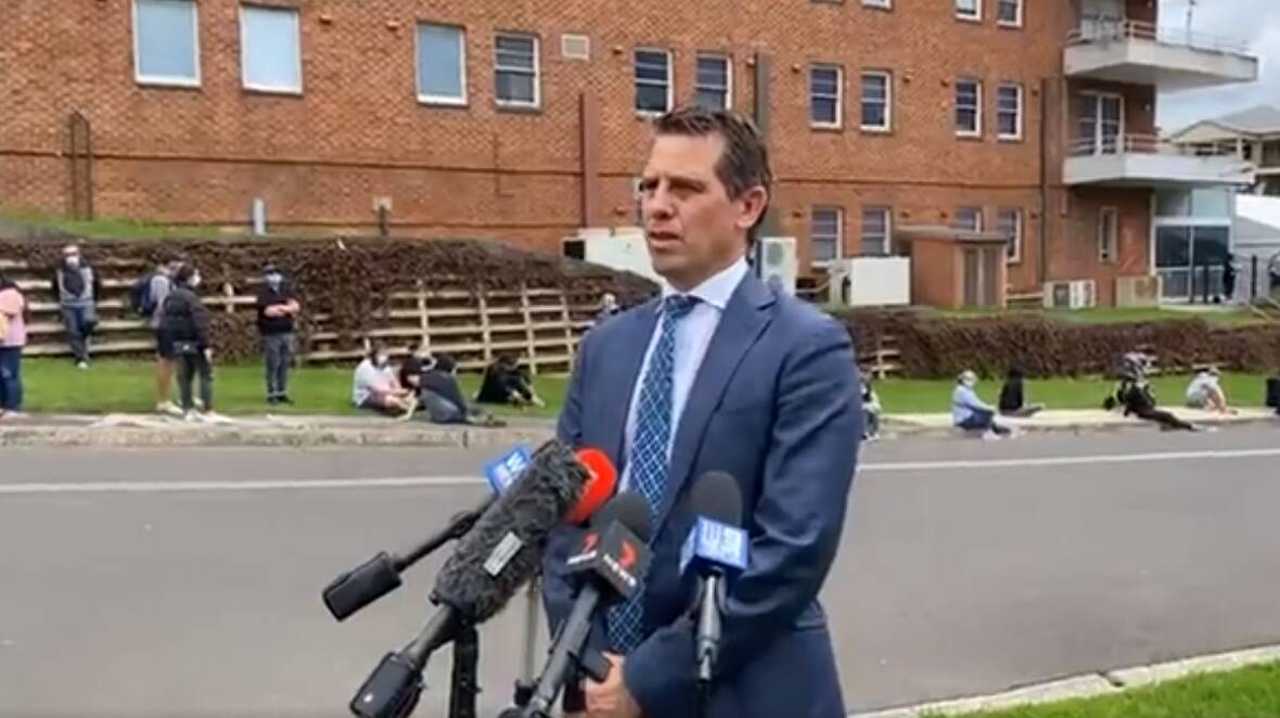 File image of Keira MP Ryan Park outside Wollongong Hospital. Picture: ACM