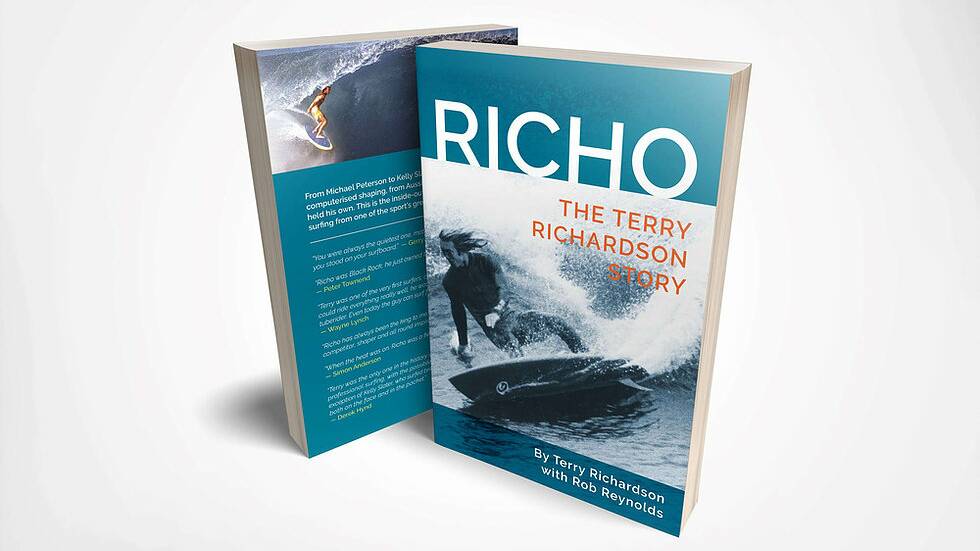 Richo: The Terry Richardson Story is self published and available through Richardson's website and various surf stores. www.richosurfshop.com.au