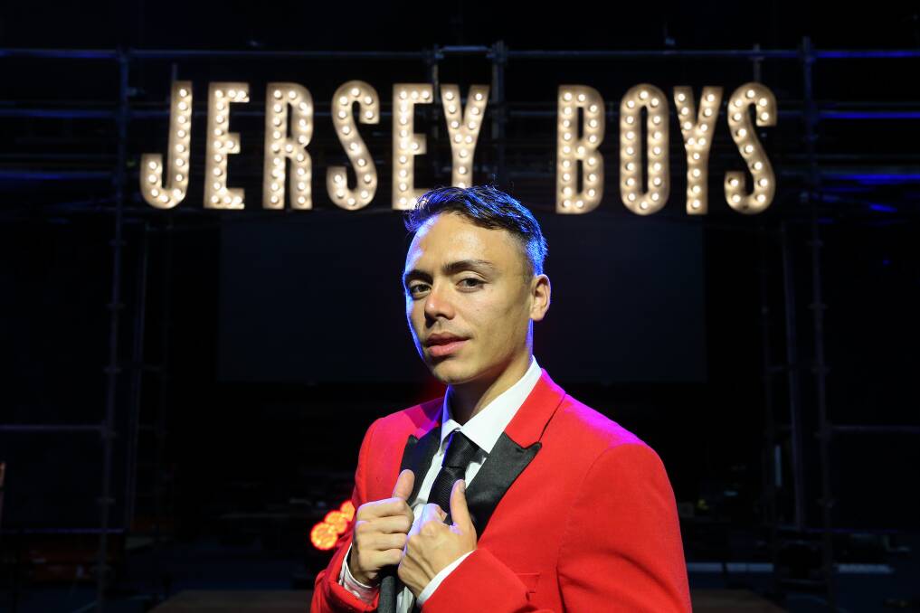 'It's kind of bringing worlds together that I love already into one show,' says musician Jayden Sierra who is cast as Frankie Valli in Jersey Boys. Picture: Anna Warr