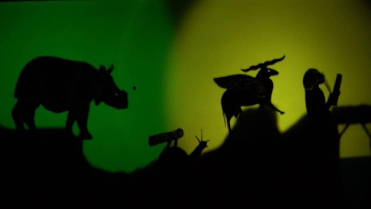 A still from the shadow puppet theatre work, Nature On The Loose. Picture: Shadow Theatre of Anaphoria Island