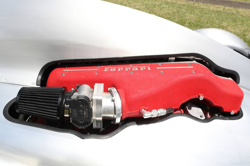 The Zacaria Supercar has a Ferrari engine. Picture: Robert Peet