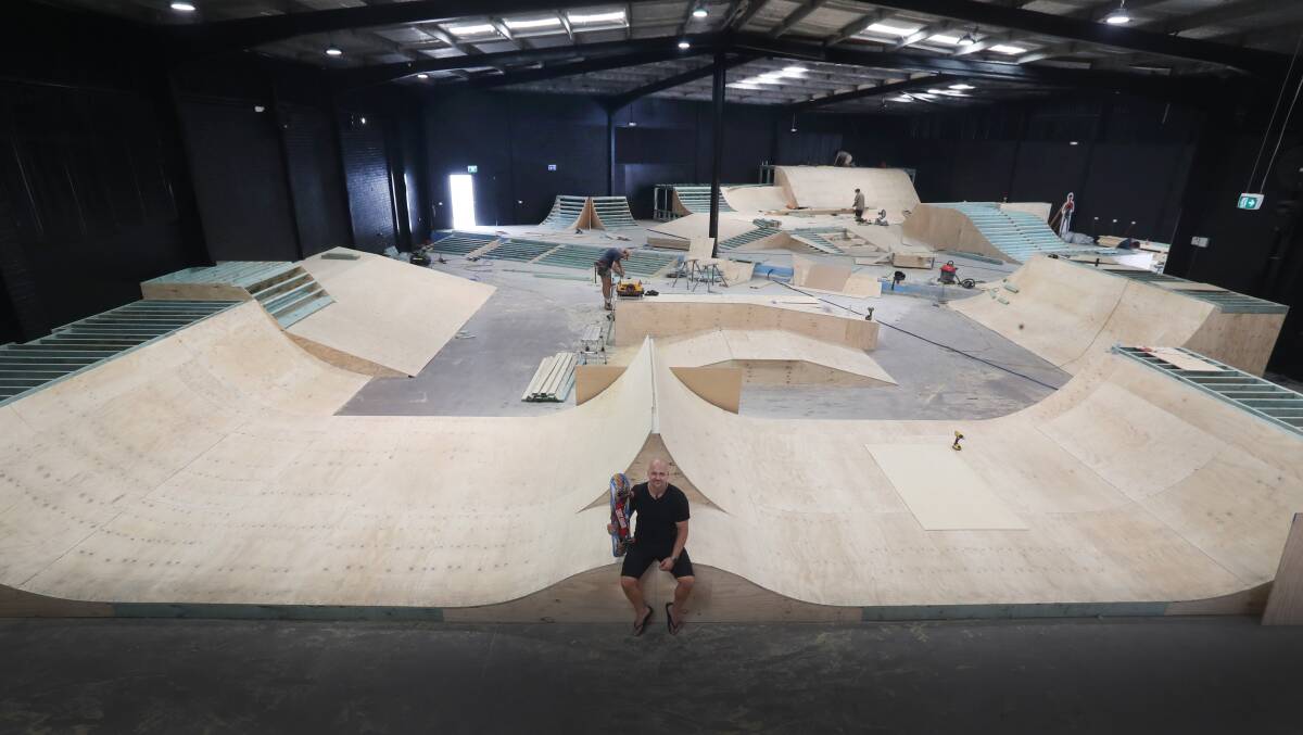 PROGRESS: Owner Adrian D'Amico at 3Sixty Skate Park. Picture: Robert Peet