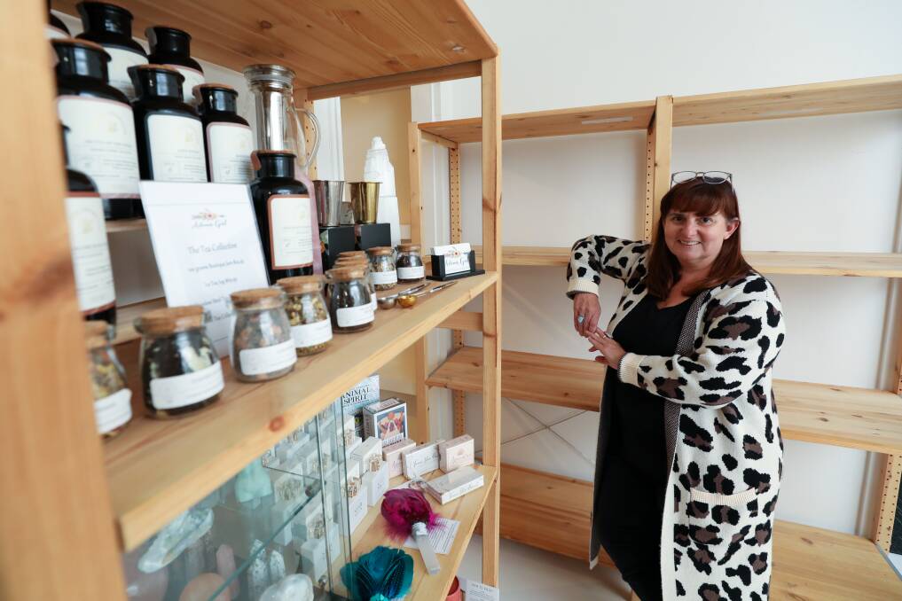 SMALL BUSINESS: Lyndell Farmer owner of Artemist Girl is one of the first small businesses in the Nesting Box above Nest Emporium in Thirroul. Picture: Adam McLean