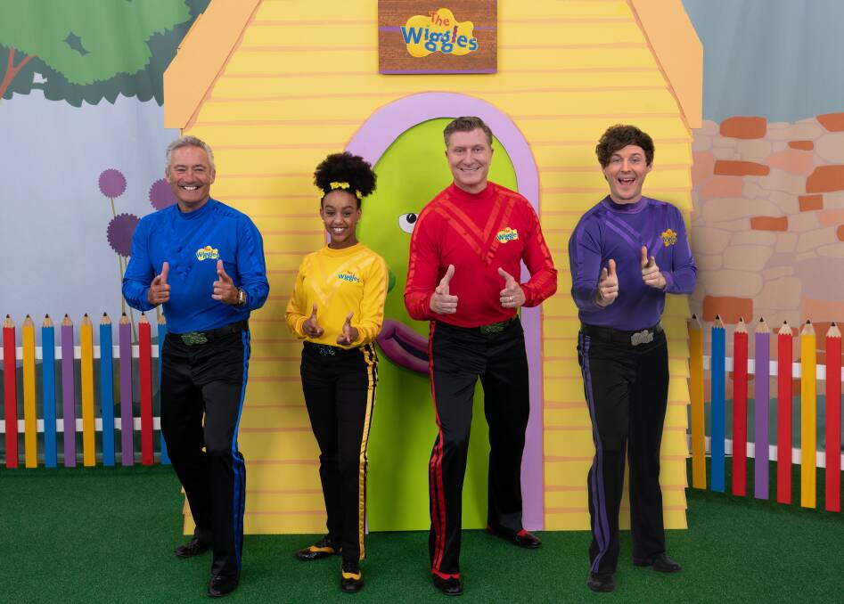 The WIGGLES: Anthony Field, Tsehay Hawkins, Simon Pryce, Lachy Gillespie. Picture: Supplied