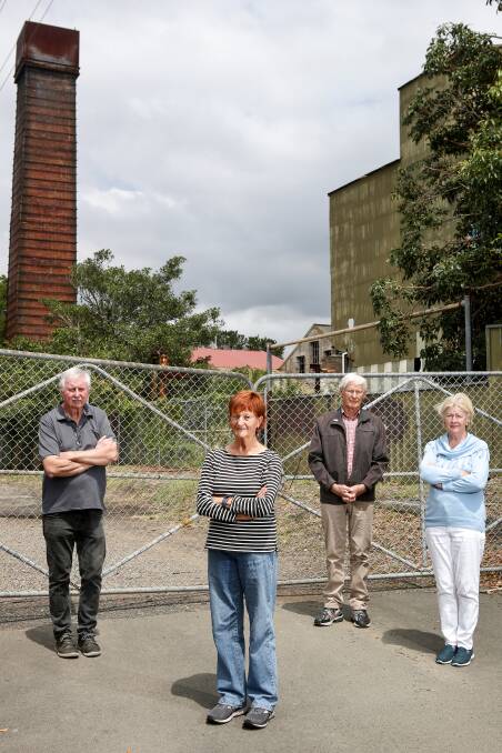 Brendan White, Anne Marett, Gerry Watt and Cherylyn Fenton are concerned over the redevelopment proposal for the site. Picture: Adam McLean.