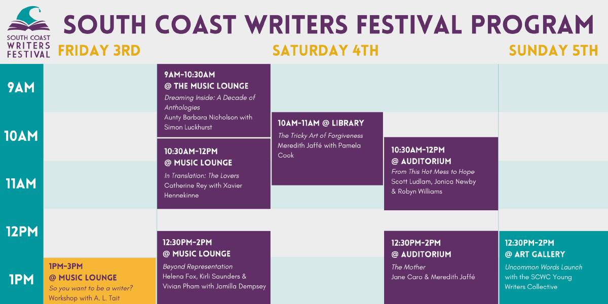 All you need to know about the South Coast Writers Festival