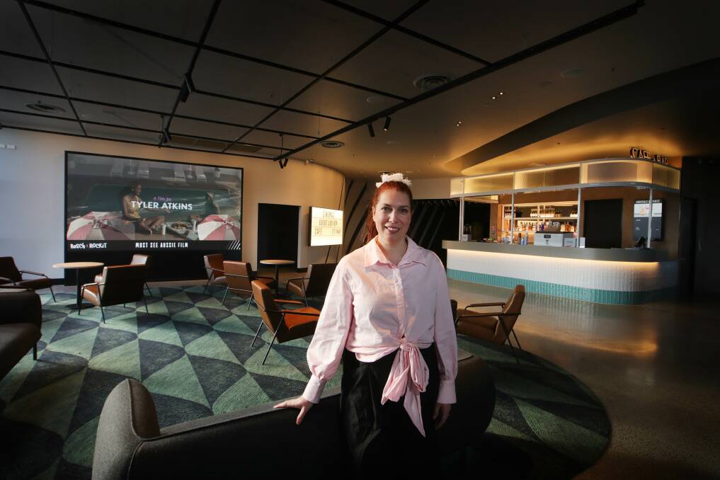 MAKE OVER: Event Cinemas in Shellharbour manager Sarah Sebio, standing in the new lounge/cafe area of the venue. Picture: Sylvia Liber