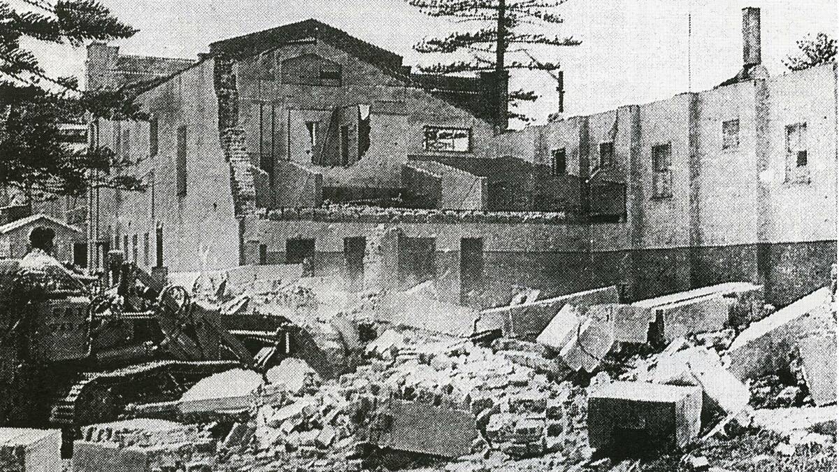 Demolition of the Antrim Theatre, as pictured in the Kiama Independent on December, 1971.