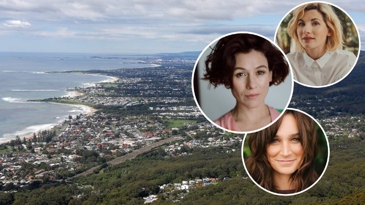 Yael Stone (left) stars alongside Jodie Whittaker and Nicole da Silva in a new six-part series being filmed in the Illawarra. 'One Night' is set to stream on Paramount+ and explores about female friendships under incredible emotional and existential strain, revolving around three childhood friends. Main image by Adam McLean, insets from Paramount+.
