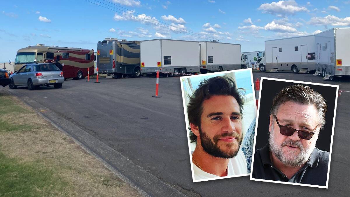 Russell Crowe is filming his next major film Poker Face this week, which also stars Liam Hemsworth. Pictures: Sylvia Liber & Supplied