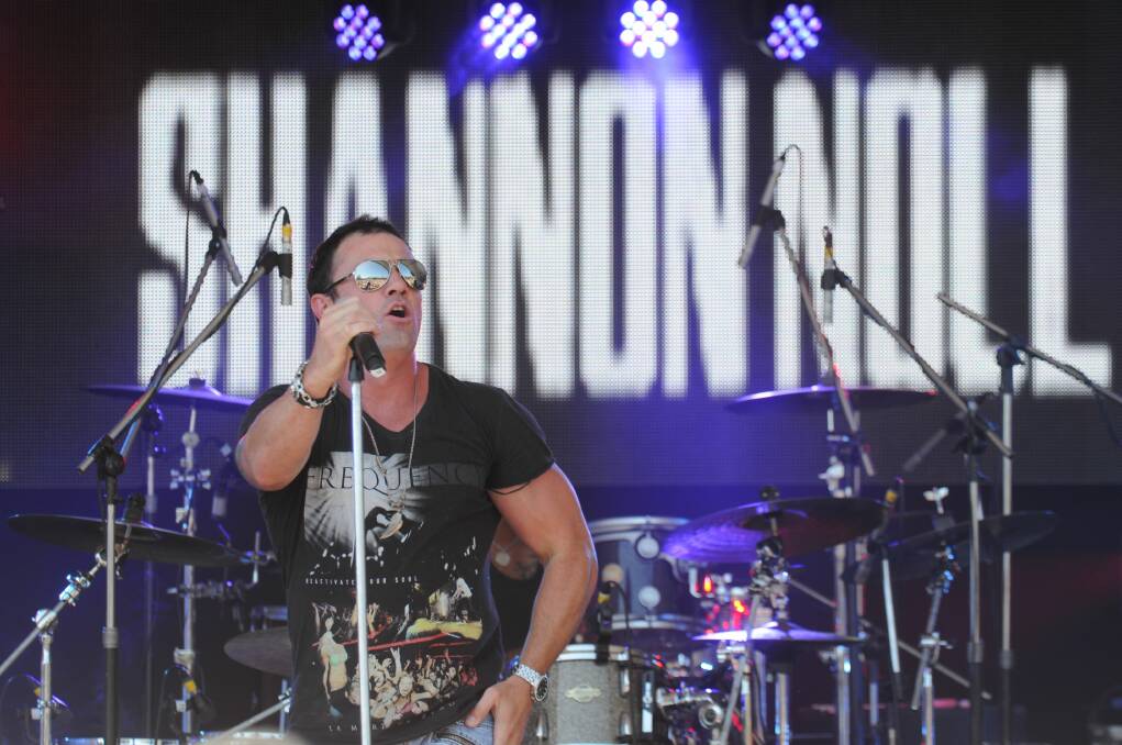 An ACM file image of Shannon Noll performing on stage. Picture by Paul Scambler. 