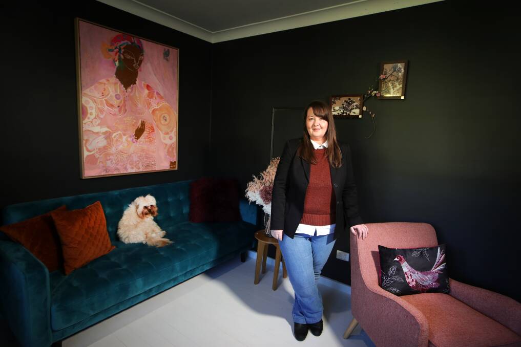 Options: Building designer and draftsperson Nadine Ryan at home in Jamberoo. Building designers can be a less expensive option than an architect. Picture: Sylvia Liber