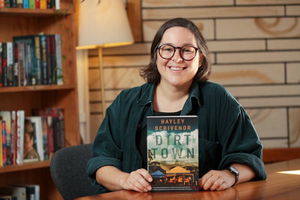 It took a PhD to squeeze crime novel "Dirt Town" out of Hayley Scrivenor. It's being release at the end of May. Picture: Adam McLean