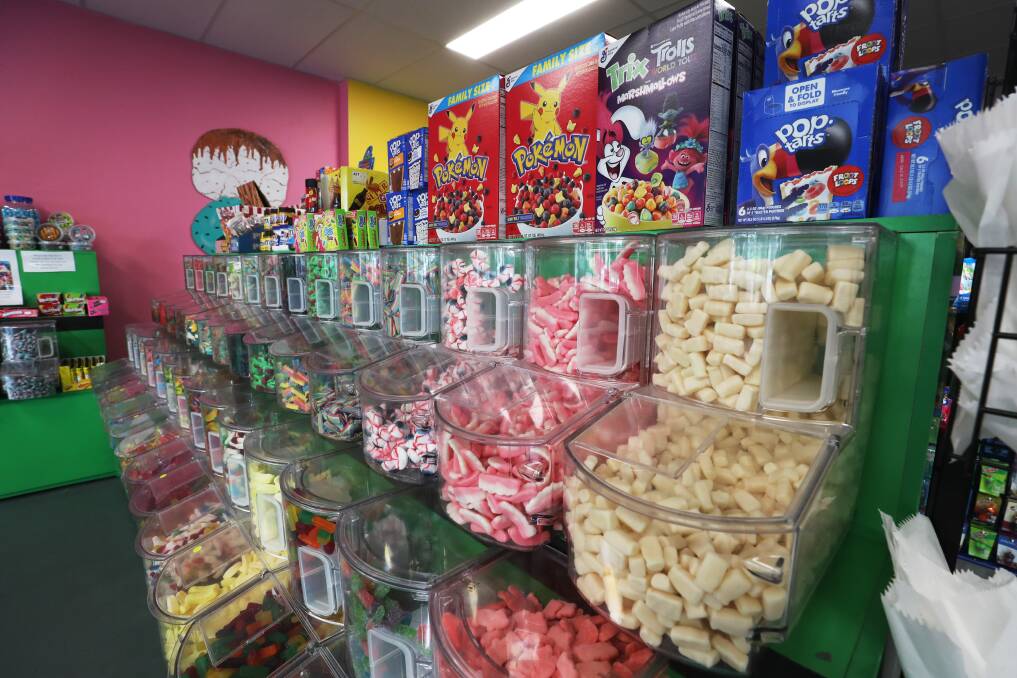 The Lolly and Scoop Shop on lower Crown Street has an abundance of candy from wall-to-wall and is also the Illawarra's first "scoop shop" for Ben & Jerry's Ice Cream. Picture: Robert Peet
