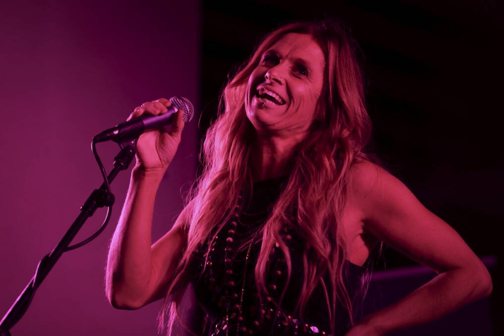 Kasey Chambers performing during the 'Rock The House' concert organised by the Parliamentary Friends of Australian Music, at Parliament House in Canberra on March 27. Picture: Alex Ellinghausen