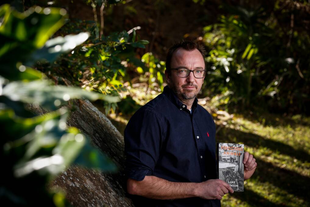 MULTI TASKING: Father of four and UOW lecturer Luke Johnson has written a new book of short stories called "Ferocious Animals". The book will be released August 31. Picture: Anna Warr