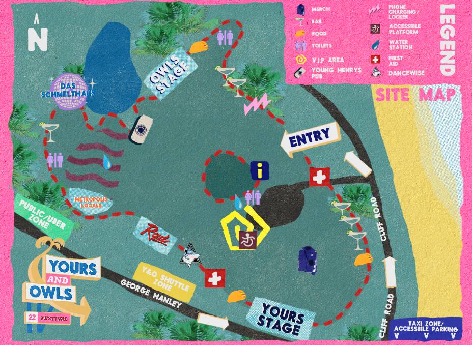 Yours and Festival map 2022. Picture: Supplied