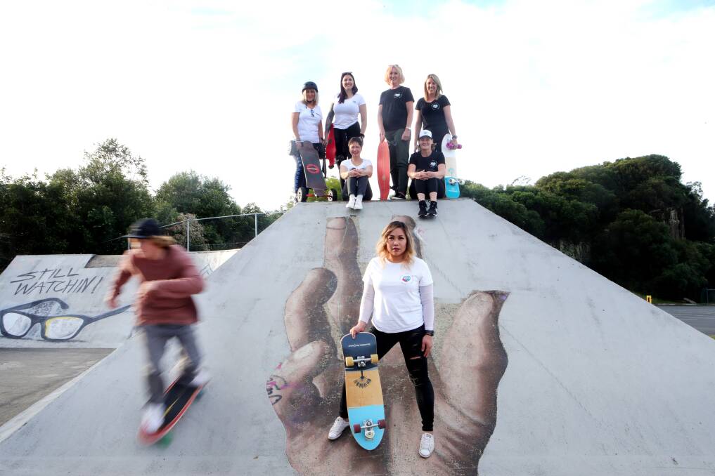 'Kathe Kiama' (Kathe Manansala) started the Women Love Adventure Kiama to make new friends, with many of the women learning to surf, skate and more. The group now has 1300 Facebook members. Picture: Sylvia Liber