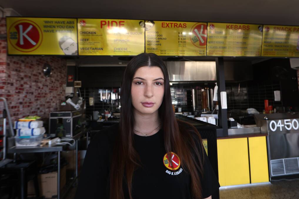 Kayla Ismail, manager of Big K Kebab House in Fairy Meadow. Picture by Sylvia Liber