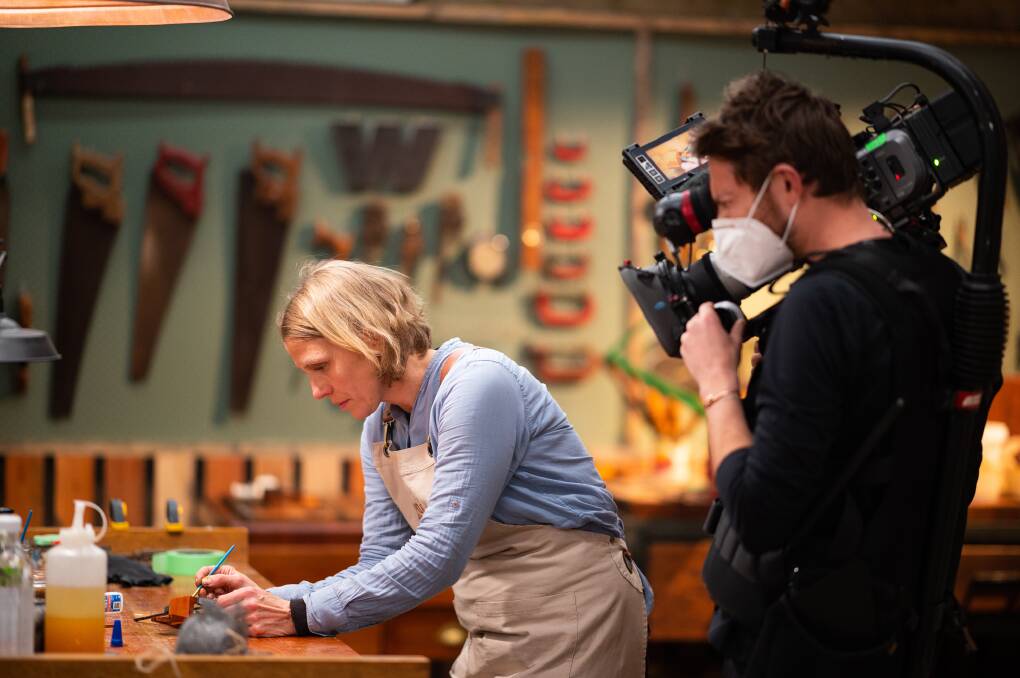 Britta de Laat started filming The Repair Shop in June 2021 for three weeks, before completing the seires in September. Picture: Foxtel