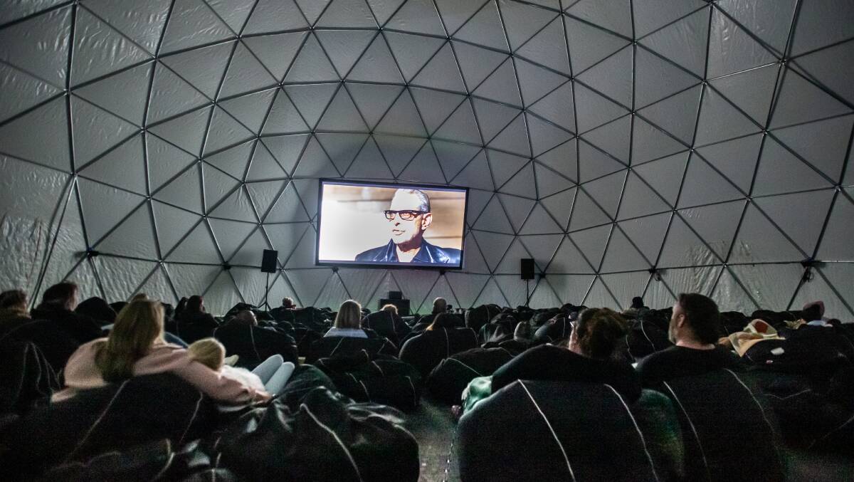 The movie igloo is part of the Winter Warmer festival at MacCabe Park - which will also have food trucks, fine dining, market stalls and live music. Picture: Anna Warr