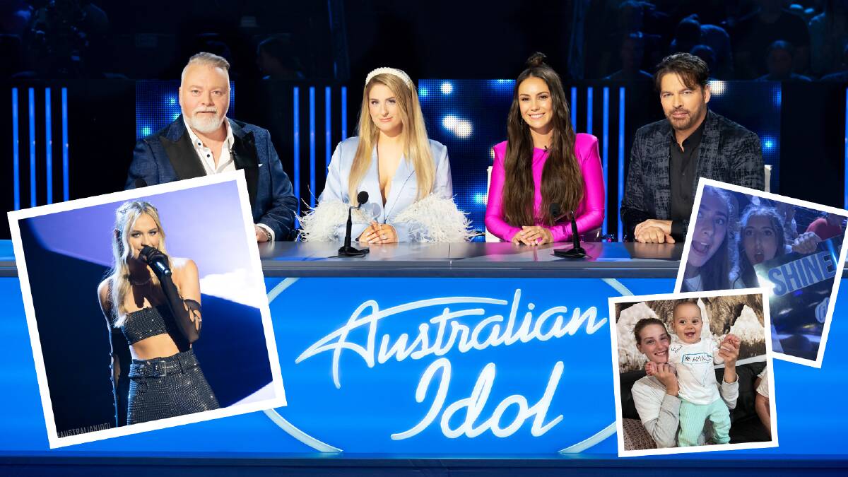 Amali Dimond (left) with Australian Idol judges, and her biggest fans (family and friends). 