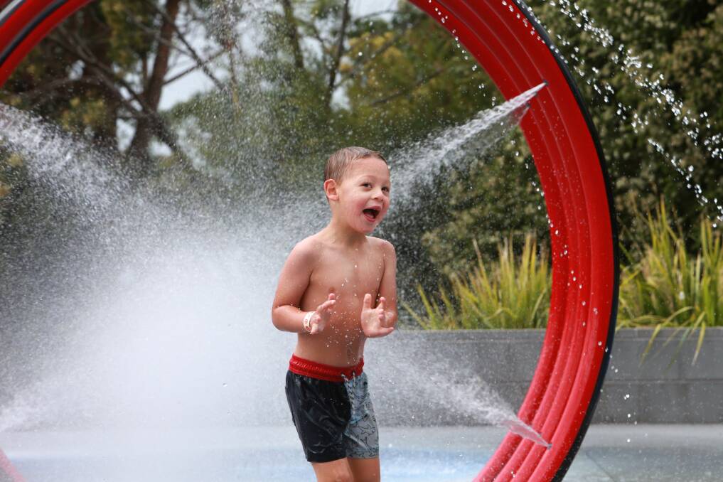 Archie Wilkshire was a big fan of the waterplay park before watching the KidzWish Fairy perform on Wednesday. For more pictures turn to page 26.