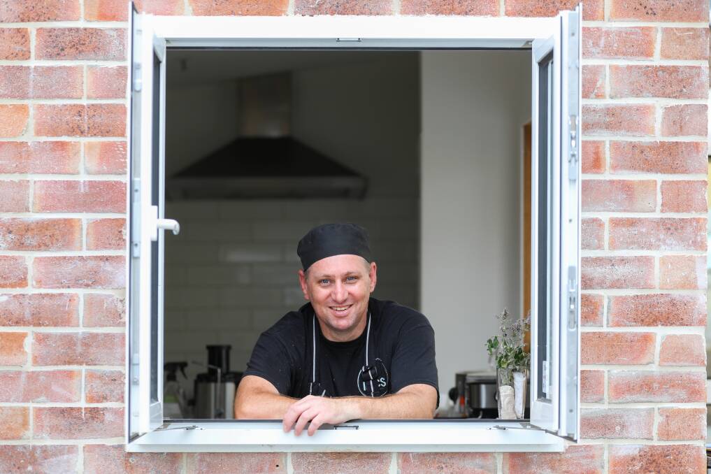 The Illawarra Private Chef, Luke Whiddett, is expanding and opened a hidden cafe behind a popular creative hub on the Princes Highway at Woonona. Picture by Adam McLean. 
