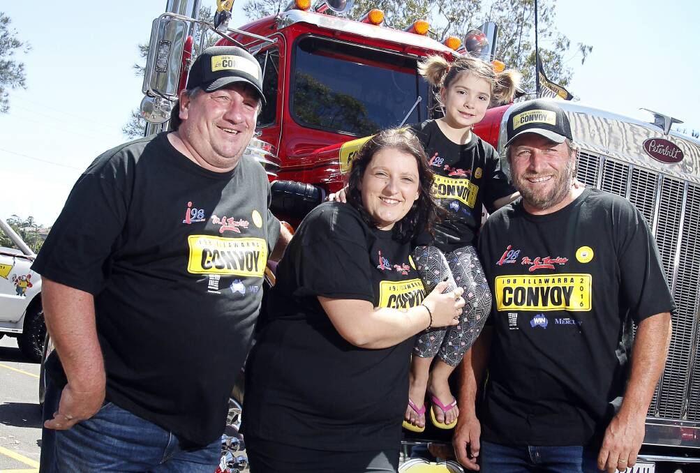 TOP BIDDERS: The Starcic family will lead the Illawarra Convoy with Olivia Koloski also to ride high in the front, their 'pack' includes 15 trucks in total. Picture: Sylvia Liber