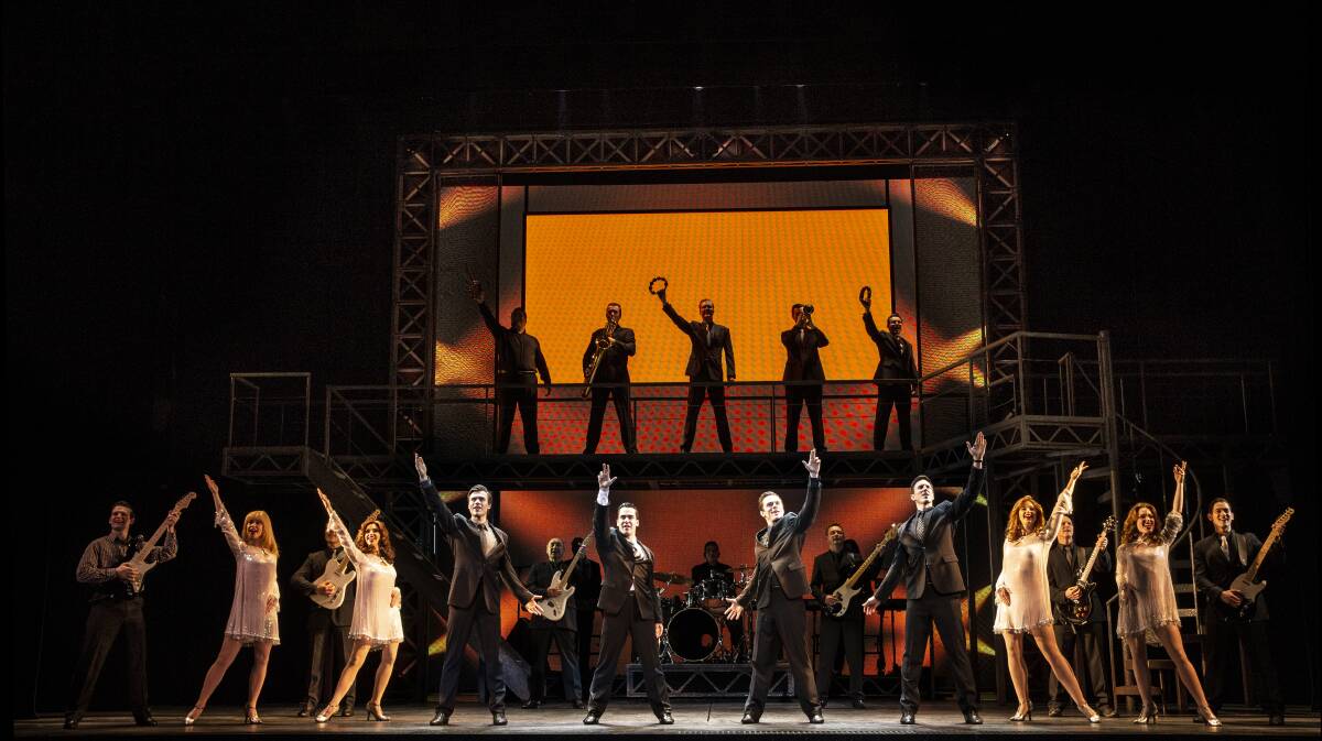 The cast of Jersey Boys. Picture: Jeff Busby