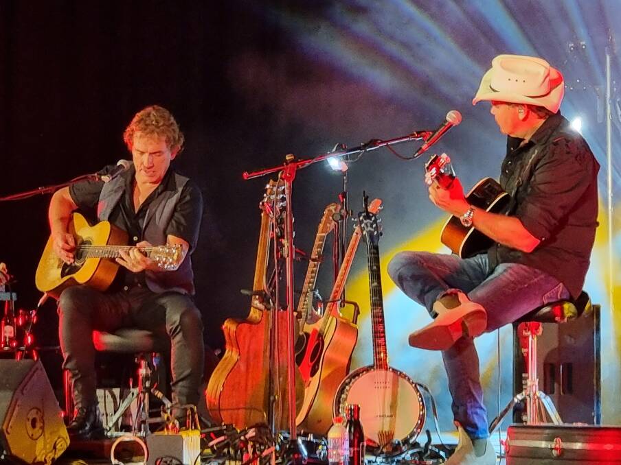 RESCHEDULED TOUR: Ian Moss and Troy Cassar-Daley were supposed to play in Wollongong a year ago, and finally will visit Anita's Theatre in Thirroul on March 12. Picture: Supplied