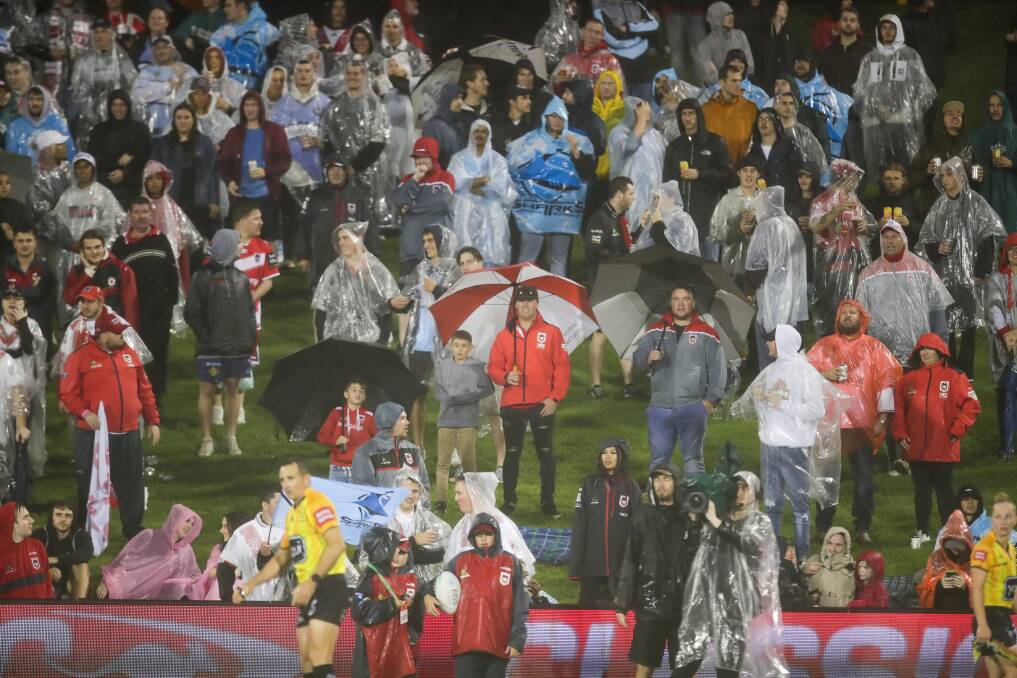 Fans during the St George Illawarra Dragons match against the Cronulla Sharks on March 24. Picture: Adam McLean.